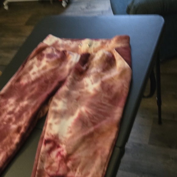 bebe Kids Tie-Dye Sweatpants - Pink and Brown - Picture 4 of 6